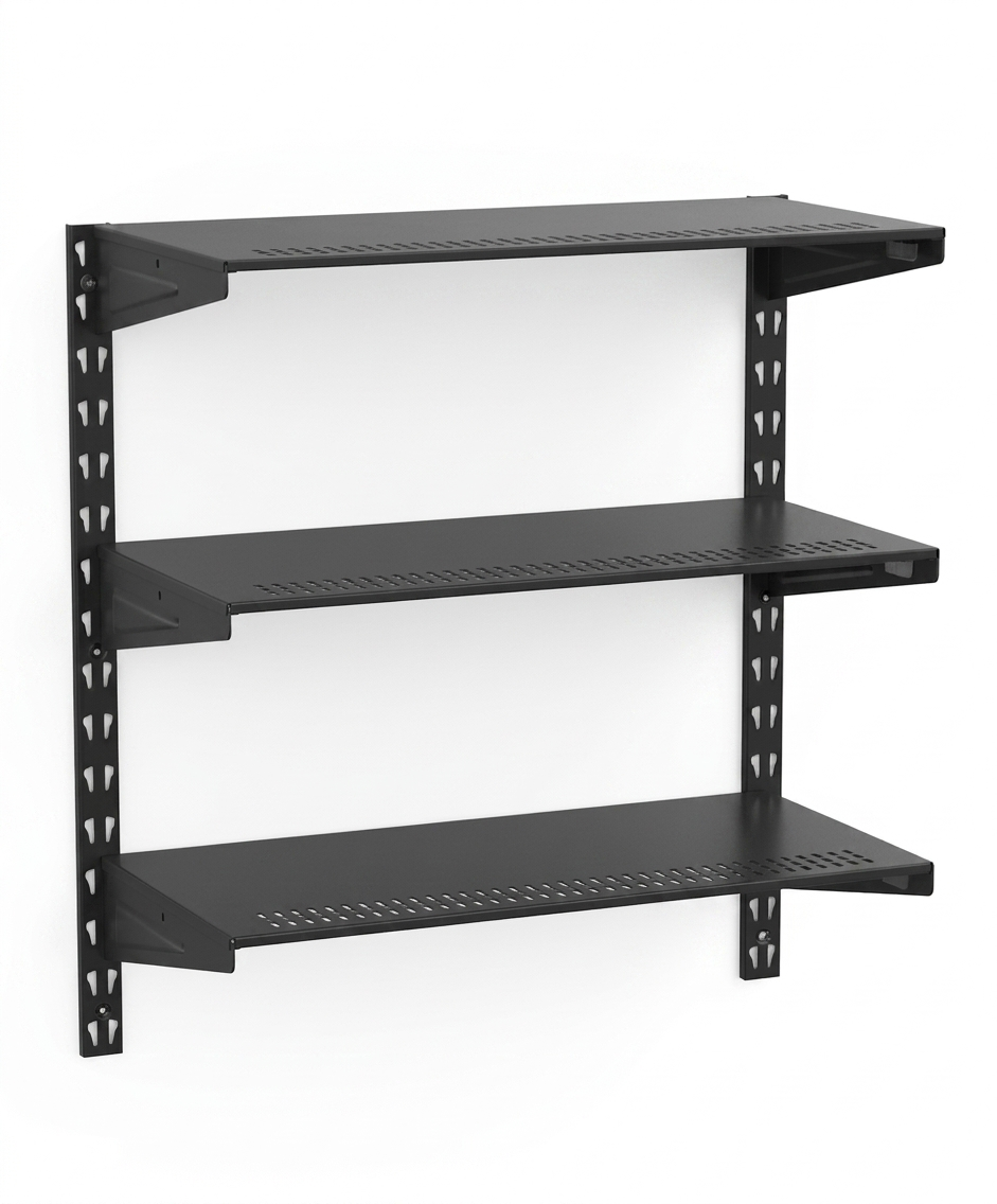 Uniwork 3-Tier Wall-Mounted Steel Multipurpose Shelf
